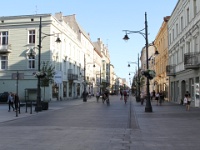 Promenade Piotrkowska in Łódź Along Piotrkowska street in Łódź