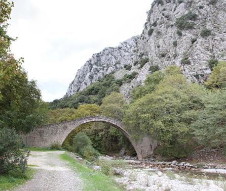 St Vessarion's Bridge Pili Trikala Old stone bridge Kamara Pili Trikala